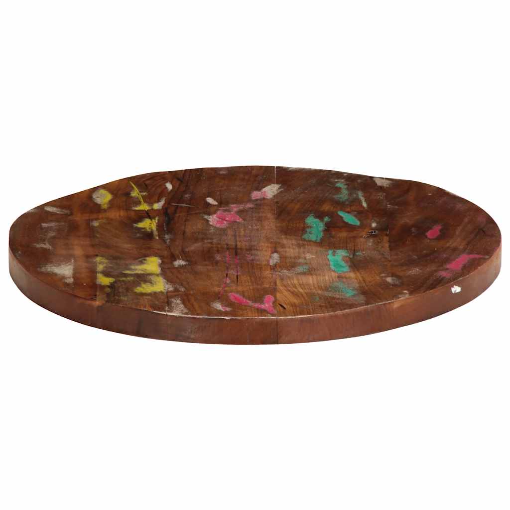 Tömör újrahasznosított fa kerek asztallap Ø40x1,5 cm 4