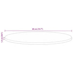 Tömör újrahasznosított fa kerek asztallap Ø40x1,5 cm 9