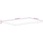 Tömör nyers mangófa íves asztallap 80 x 50 x 2,5 cm 8
