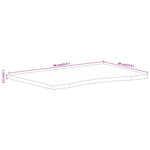 Tömör nyers mangófa íves asztallap 90 x 60 x 2,5 cm 8