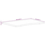 Tömör nyers mangófa íves asztallap 100 x 50 x 2,5 cm 8