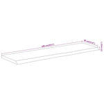 Tömör akácfa téglalap alakú fali polc 100 x 30 x 2,5 cm 8