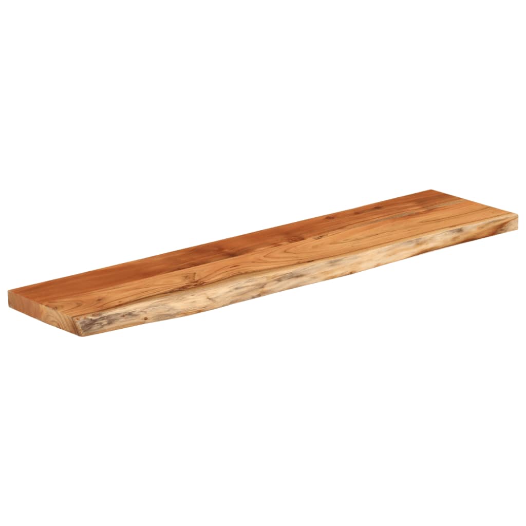 Tömör akácfa téglalap alakú fali polc 120 x 30 x 2,5 cm 3