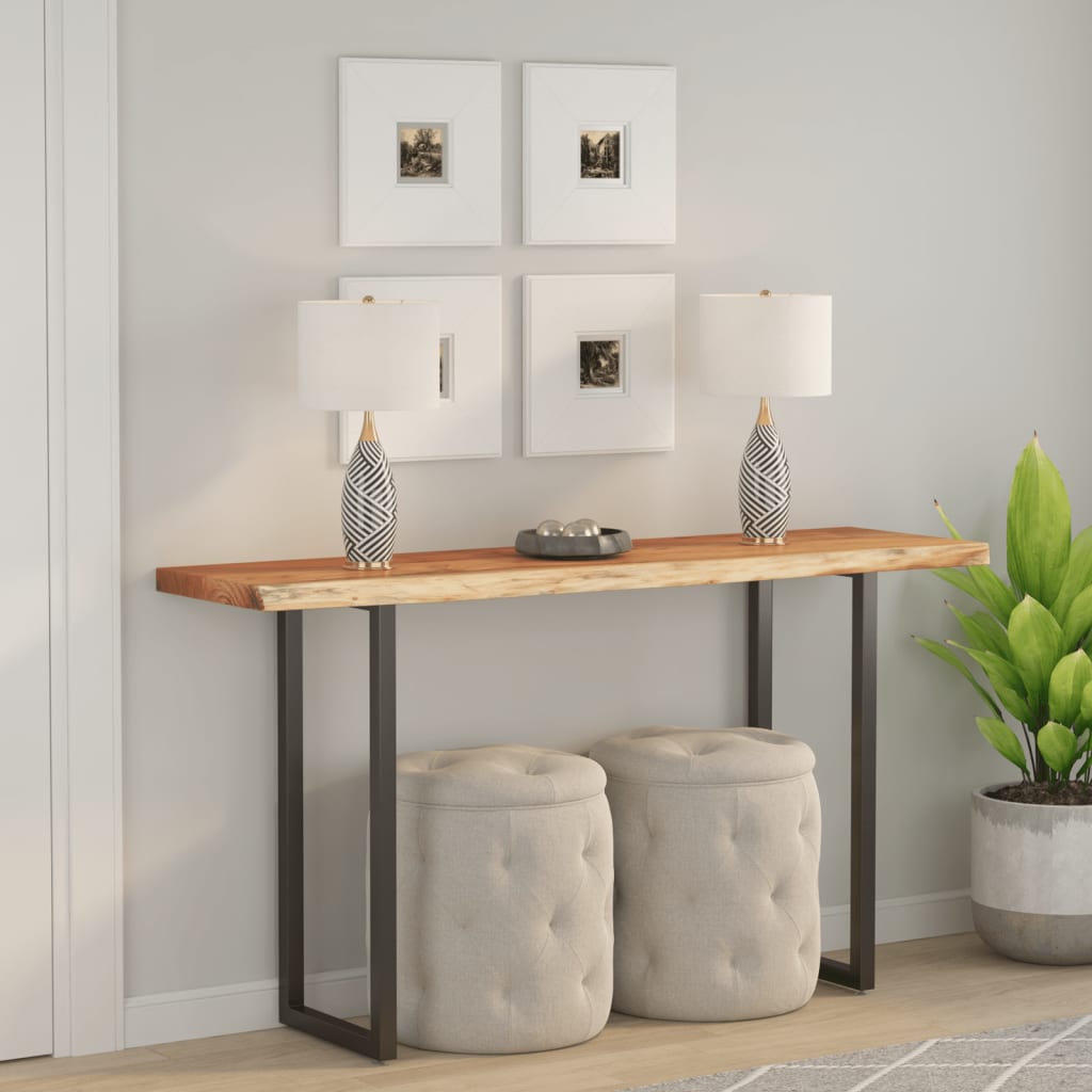 Tömör akácfa téglalap alakú asztallap 120 x 40 x 2,5 cm