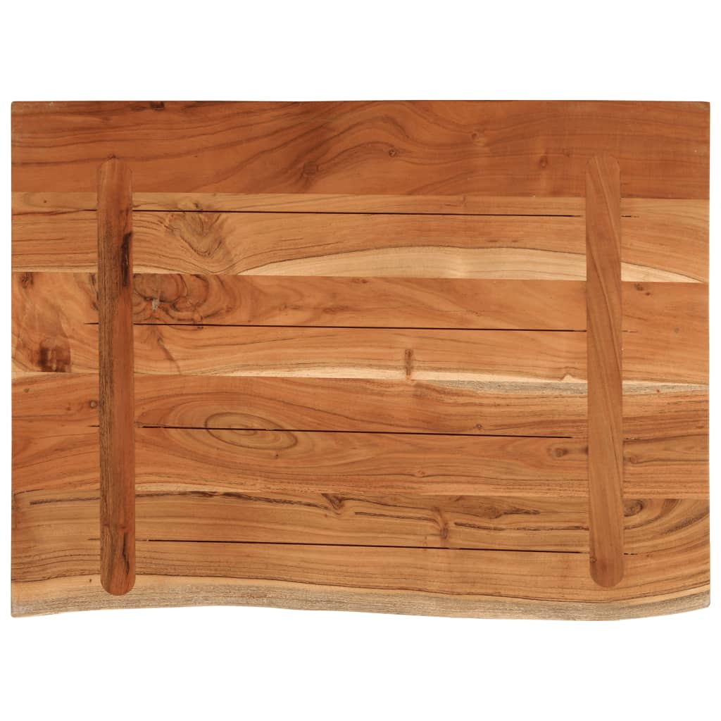 Tömör akácfa téglalap alakú fürdőszobai pult 70 x 60 x 3,8 cm 5