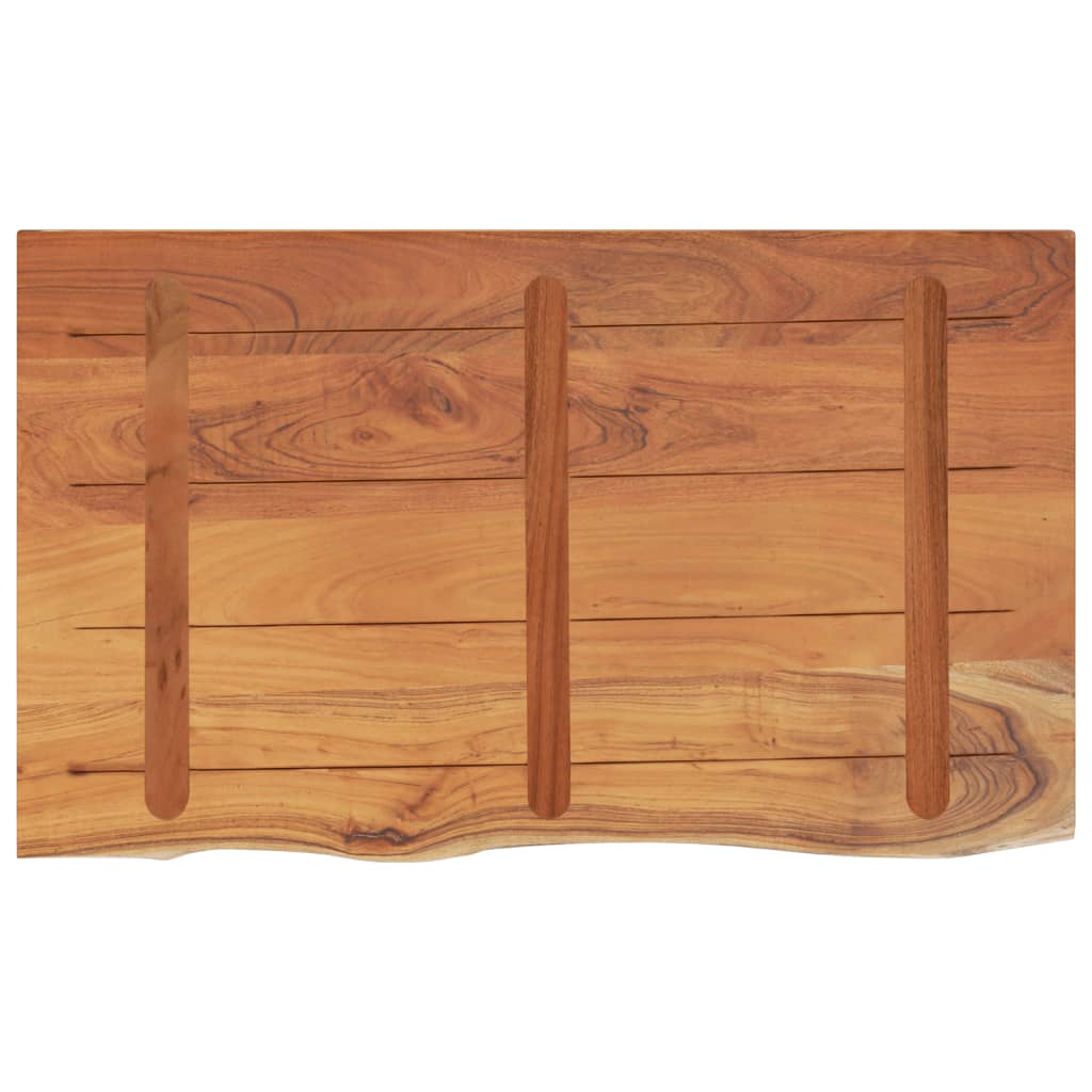 Tömör akácfa téglalap alakú fürdőszobai pult 110 x 60 x 3,8 cm 5