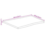 Tömör akácfa téglalap alakú asztallap 90x60x2,5 cm 9