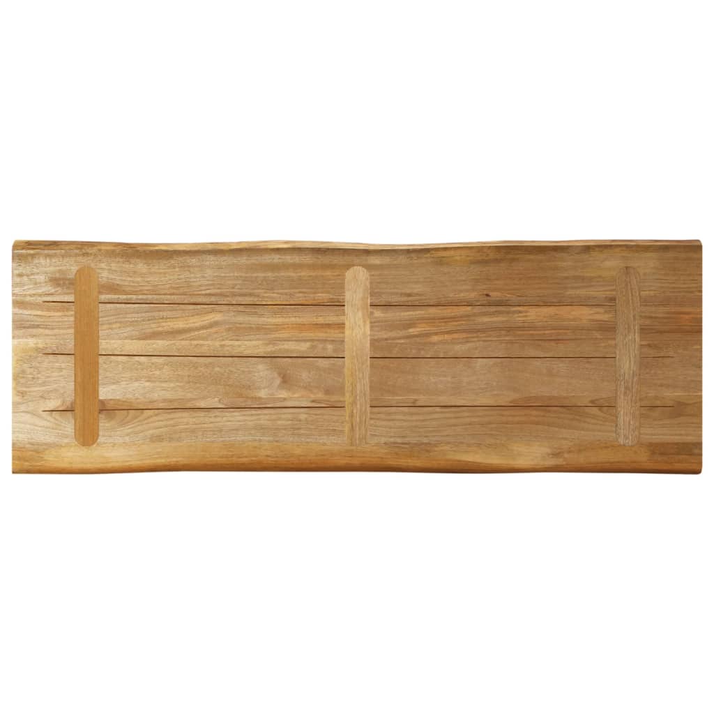 Tömör nyers mangófa természetes élű asztallap 110 x 40 x 2,5 cm 5