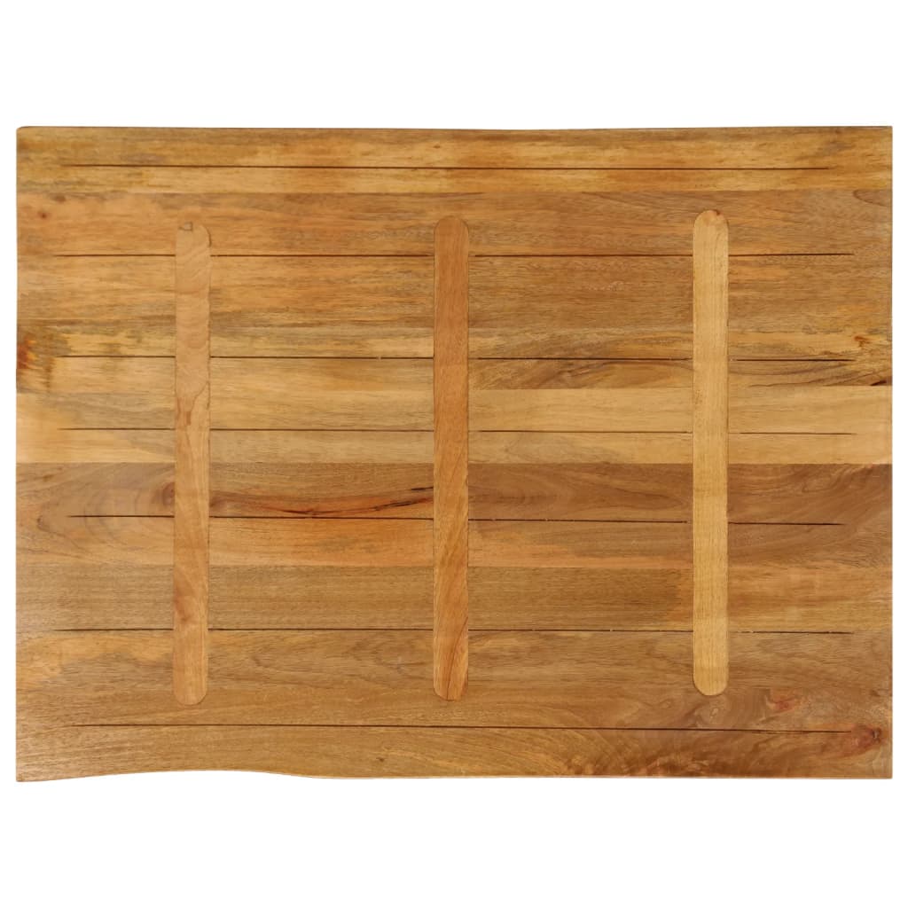 Tömör mangófa természetes élű asztallap 100 x 80 x 2,5 cm 5