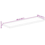 Tömör akácfa téglalap alakú asztallap 100x50x3,8 cm 9