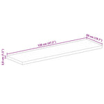 Tömör akácfa téglalap alakú asztallap 120x50x3,8 cm 9