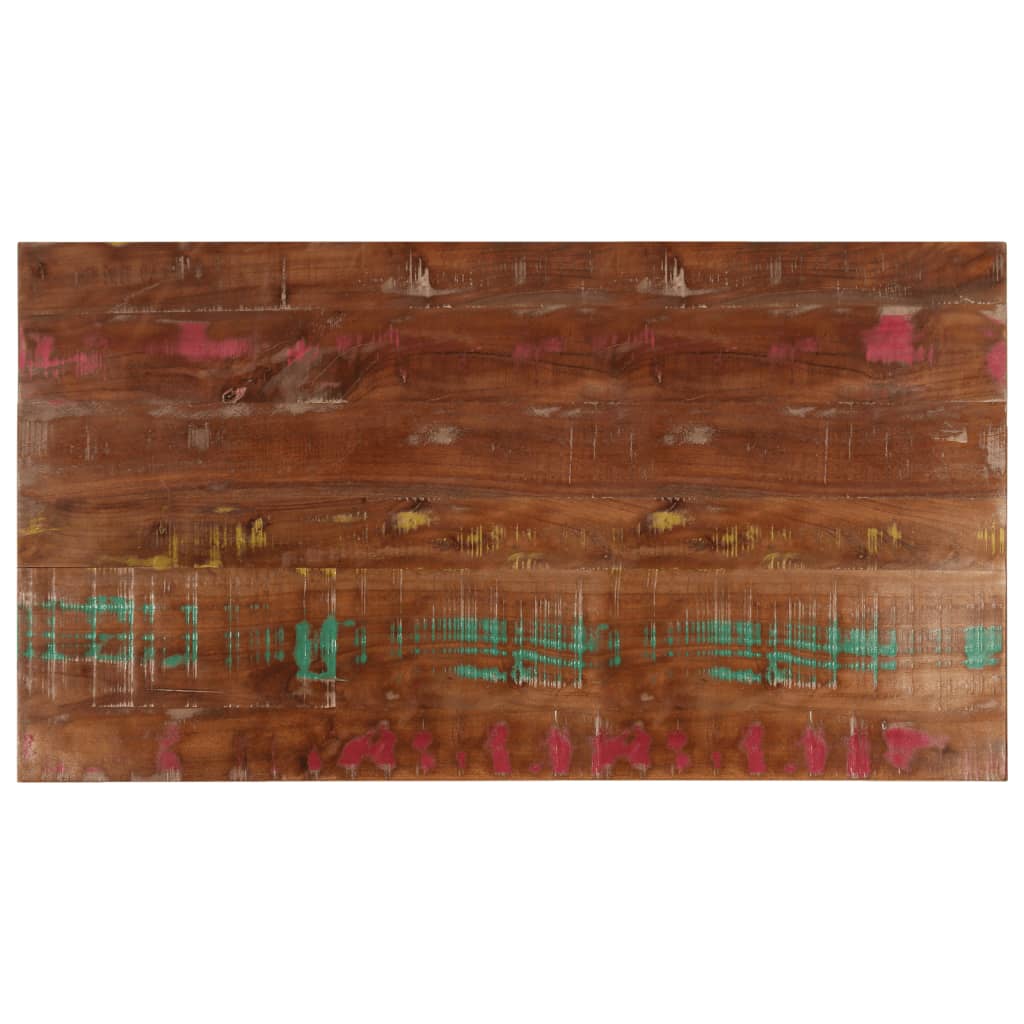 Tömör újrahasznosított fa téglalap alakú asztallap 120x50x2,5cm