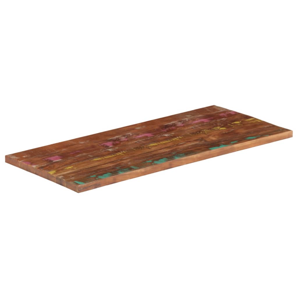 Tömör újrahasznosított fa téglalap alakú asztallap 120x50x2,5cm 2
