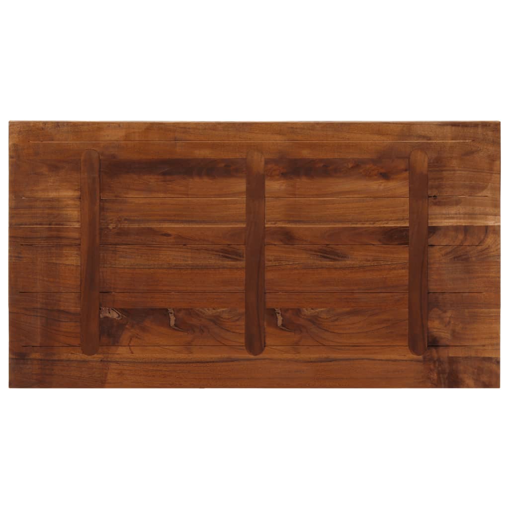 Tömör újrahasznosított fa téglalap alakú asztallap 120x50x2,5cm 5