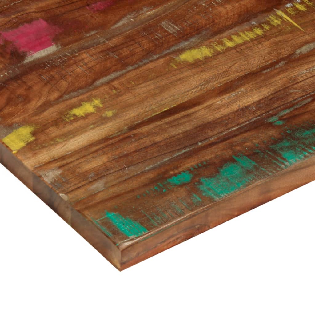 Tömör újrahasznosított fa téglalap alakú asztallap 120x50x2,5cm 6