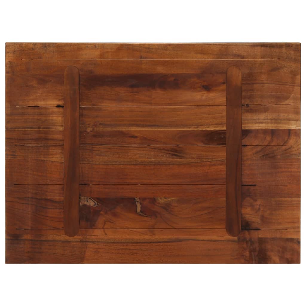 Tömör újrahasznosított fa téglalap alakú asztallap 80x70x2,5 cm 5