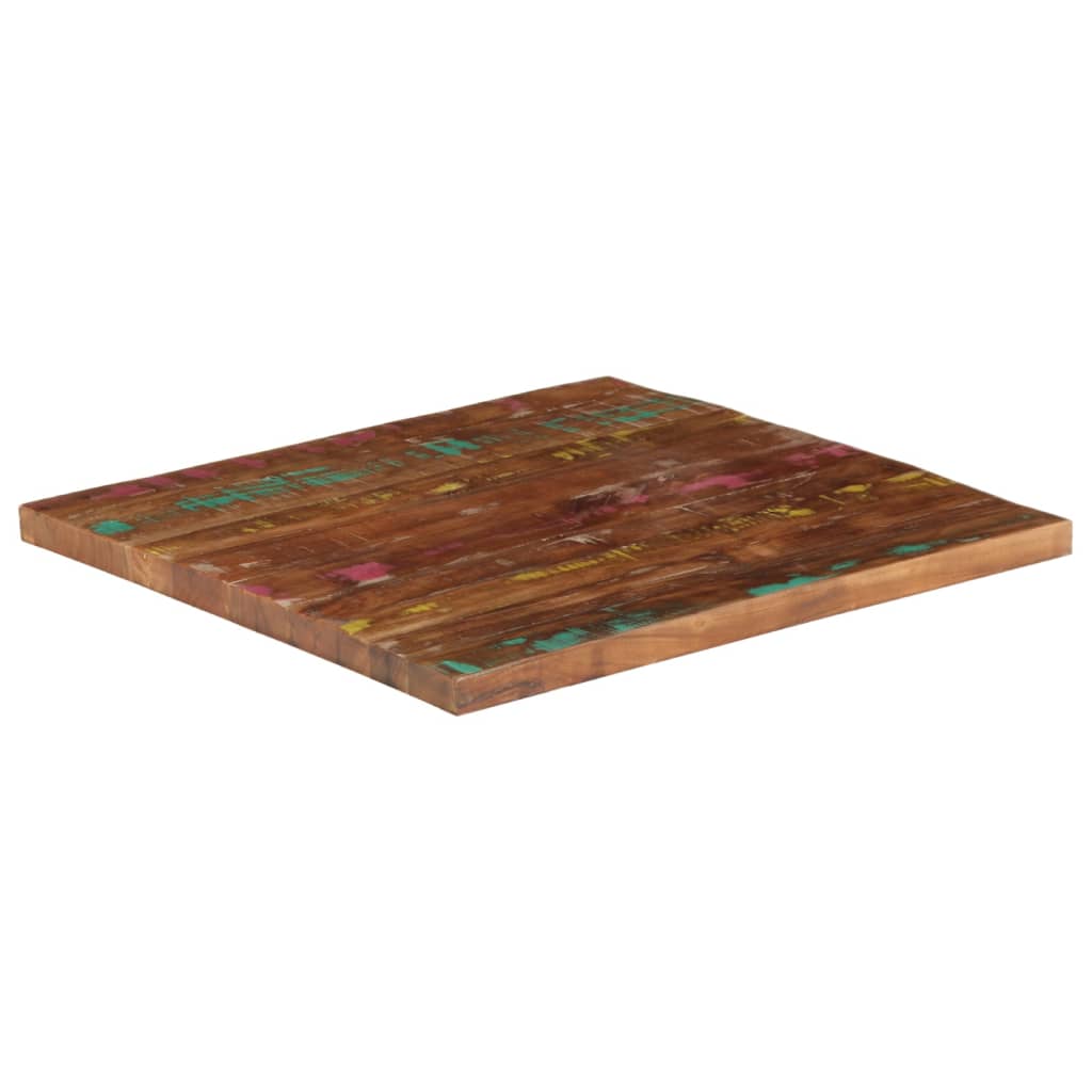 Tömör újrahasznosított fa négyzet alakú asztallap 80x80x2,5 cm 2