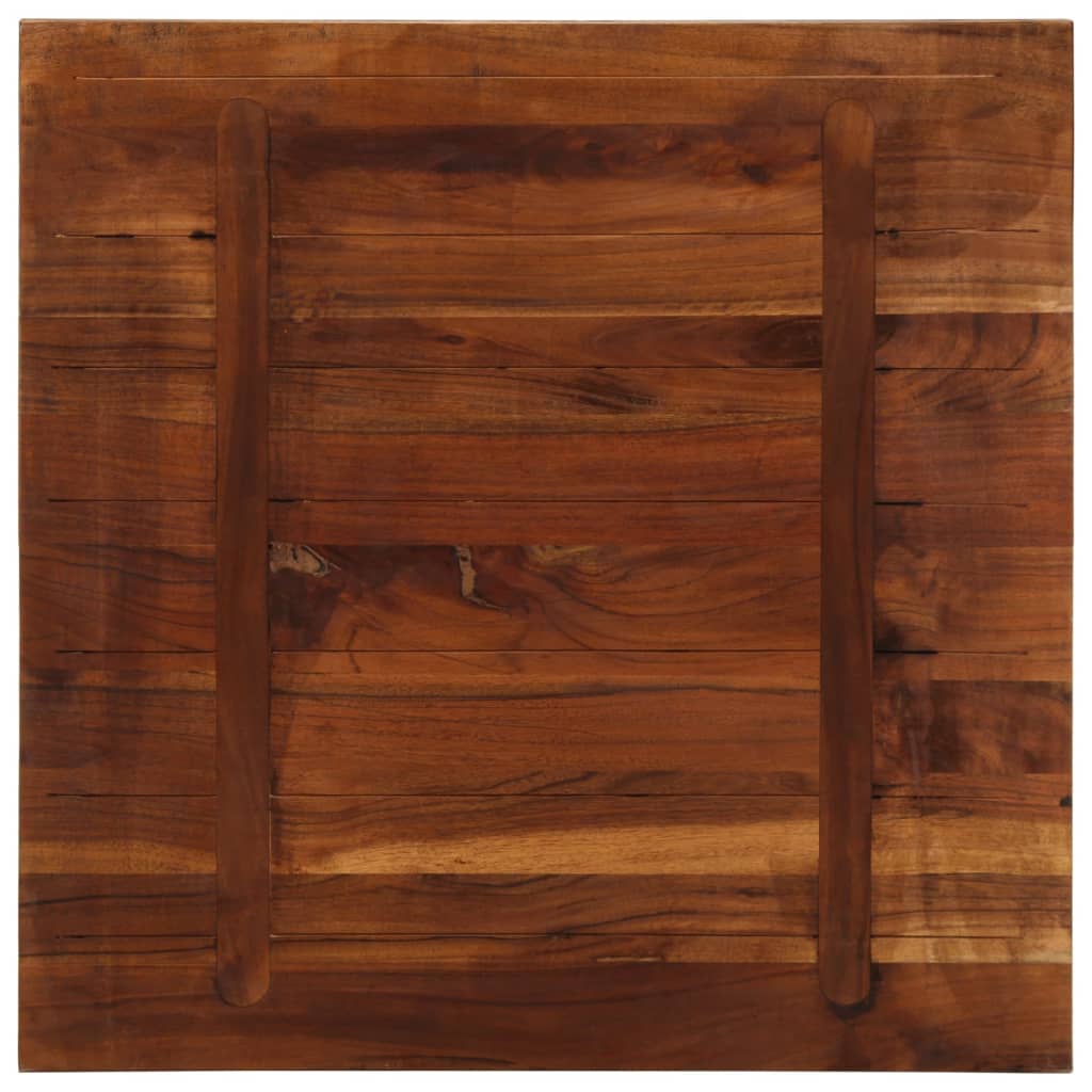Tömör újrahasznosított fa négyzet alakú asztallap 80x80x2,5 cm 5