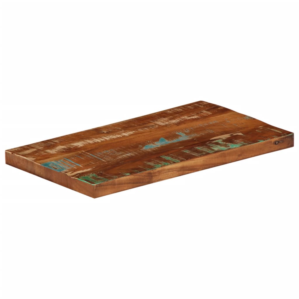 Tömör újrahasznosított fa téglalap alakú asztallap 50x20x3,8 cm 2