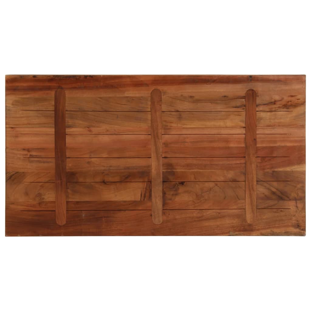 Tömör újrahasznosított fa téglalap alakú asztallap 100x50x2,5cm 5