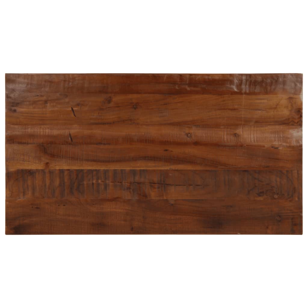 Tömör újrahasznosított fa téglalap alakú asztallap 100x60x2,5cm