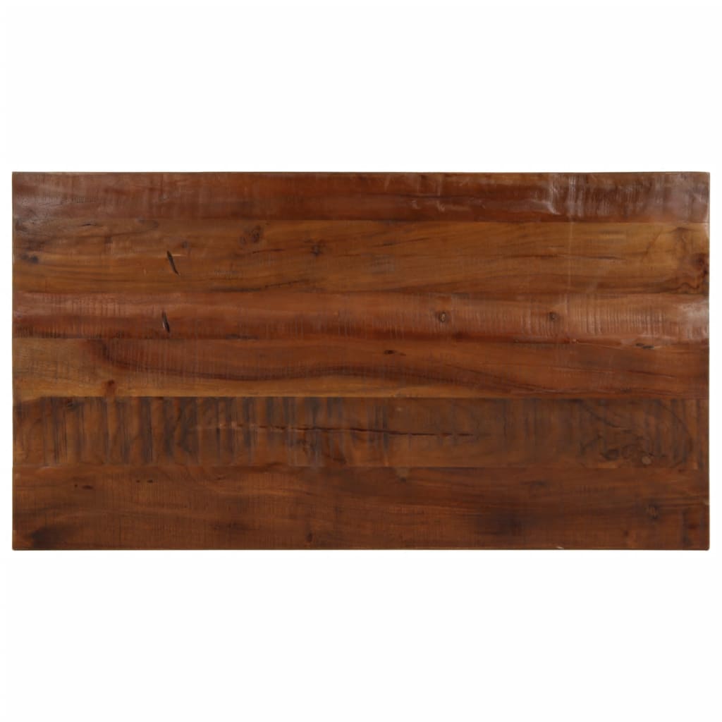Tömör újrahasznosított fa téglalap alakú asztallap 100x60x2,5cm 4