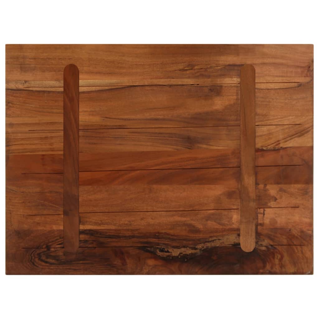 Tömör újrahasznosított fa téglalap alakú asztallap 80x70x2,5 cm 5