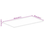 Tömör nyers mangófa téglalap alakú asztallap 120x60x1,5 cm 9