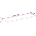 Tömör mangófa téglalap alakú asztallap 100x30x3,8 cm 9