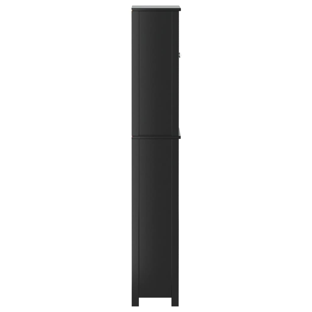 BERG fekete tömör fa WC feletti tároló 60 x 27 x 164,5 cm 5