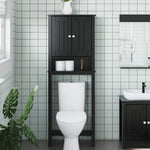 BERG fekete tömör fa WC feletti tároló 60 x 27 x 164,5 cm