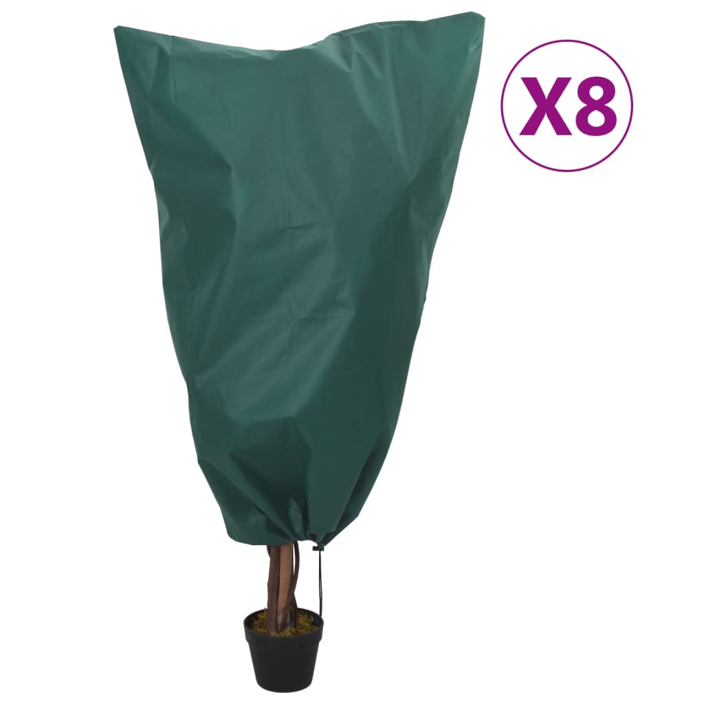 8 db növényvédő huzat zsinórral 70 g/m² 0,8 x 0,8 m