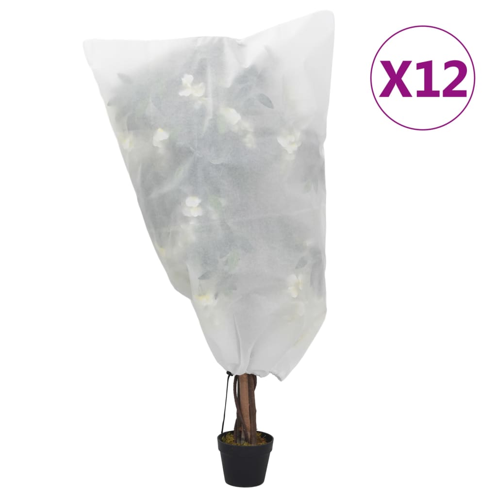 12 db növényvédő huzat zsinórral 70 g/m² 0,8 x 1,2 m