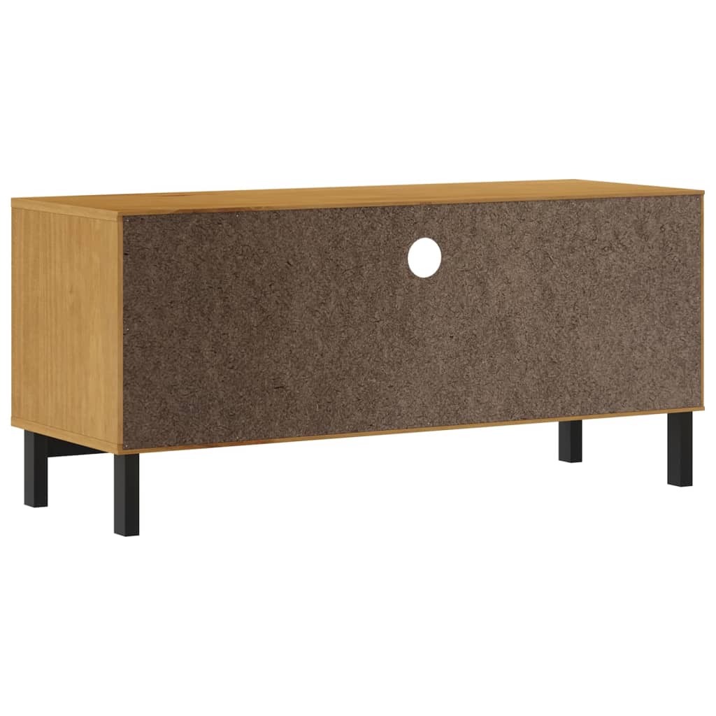 FLAM tömör fenyőfa TV-szekrény 110 x 40 x 50 cm 7