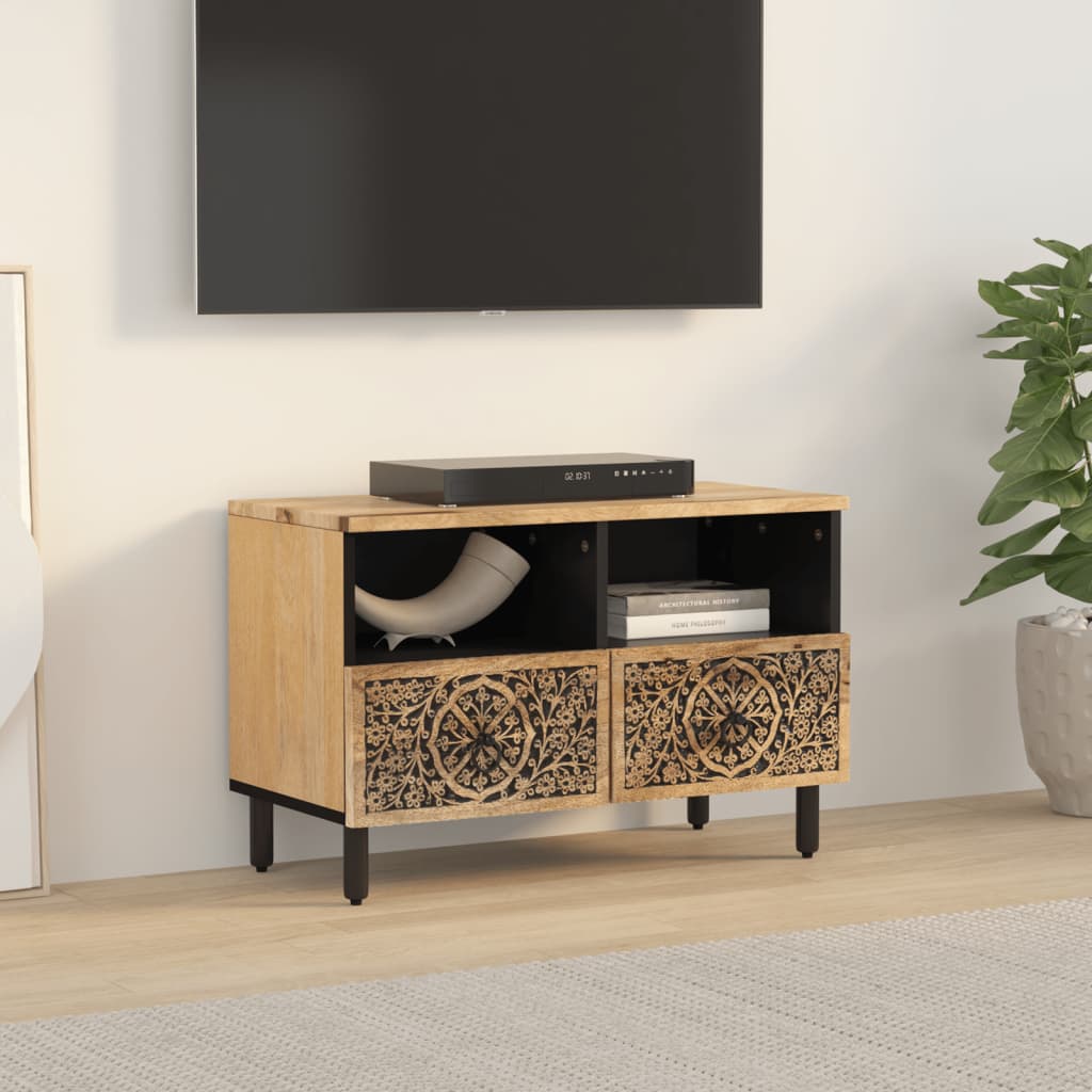 Tömör mangófa TV-szekrény 70 x 33 x 46 cm 3