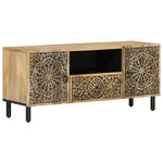 Tömör mangófa TV-szekrény 105 x 33 x 46 cm 2