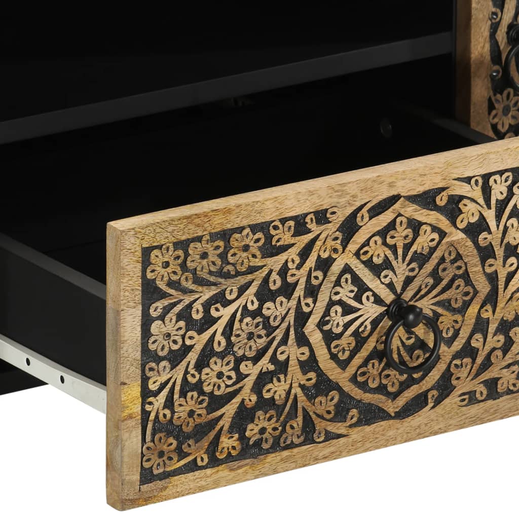 Tömör mangófa TV-szekrény 105 x 33 x 46 cm 9