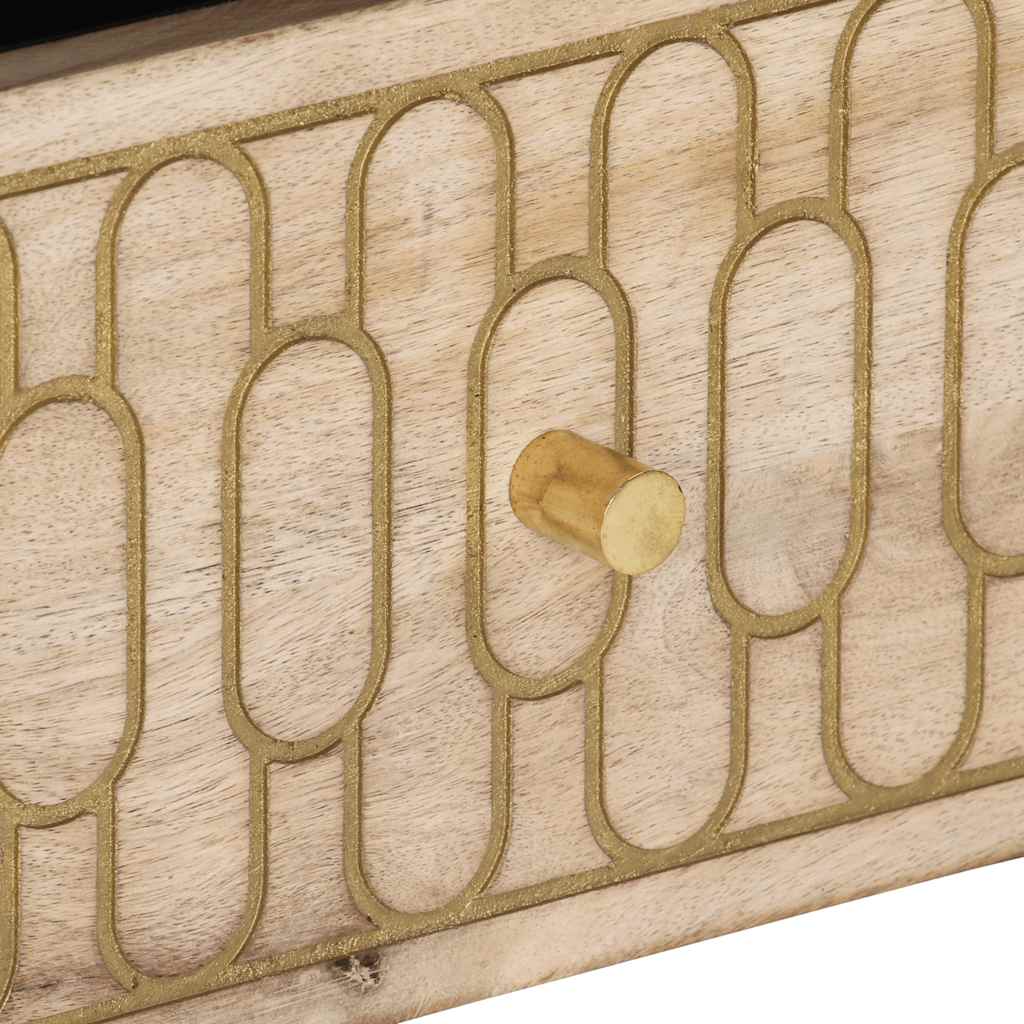 Tömör mangófa TV-szekrény 100 x 33 x 46 cm 9