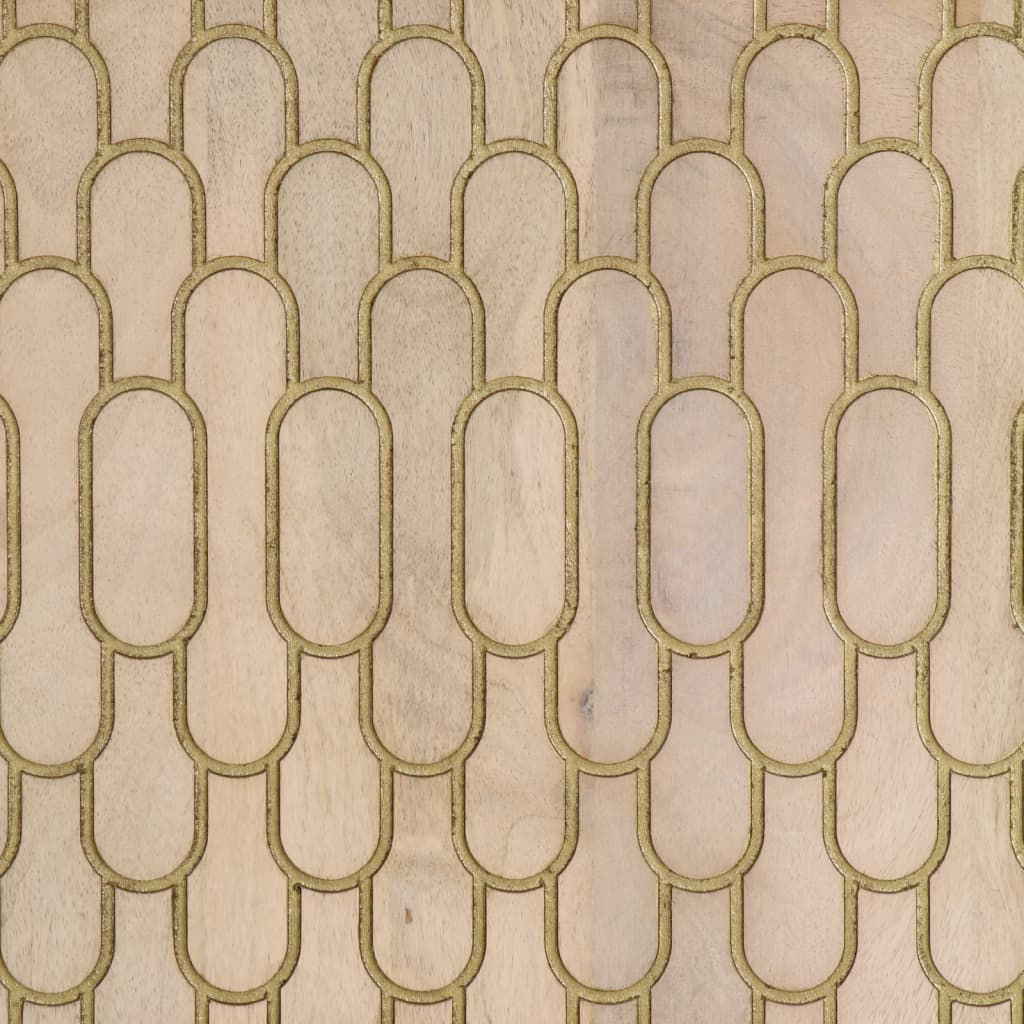 Tömör mangófa falra szerelhető fürdőszobaszekrény 38x33x48 cm 9