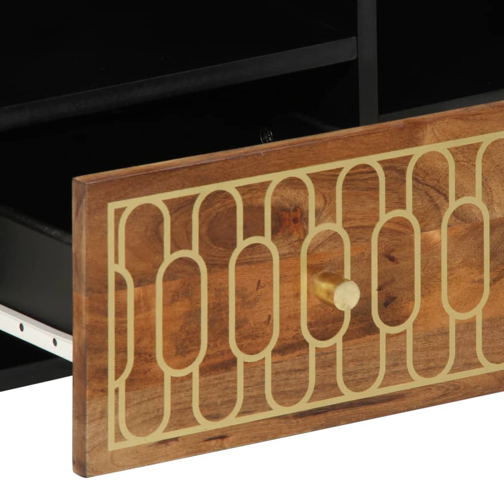 Tömör mangófa TV-szekrény 100 x 33 x 46 cm 8