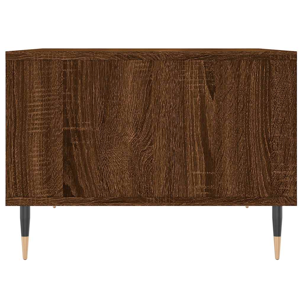 Barna tölgyszínű szerelt fa dohányzóasztal 60x50x36,5 cm 5