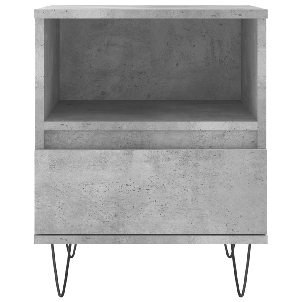 2 db betonszürke szerelt fa éjjeliszekrény 40 x 35 x 50 cm 7