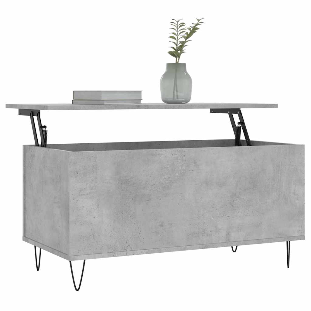 Betonszürke szerelt fa dohányzóasztal 90x44,5x45 cm 3