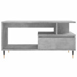 Betonszürke szerelt fa dohányzóasztal 90x49x45 cm 5