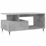 Betonszürke szerelt fa dohányzóasztal 90x49x45 cm 8