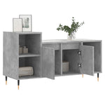 Betonszürke szerelt fa TV-szekrény 100 x 35 x 55 cm 4
