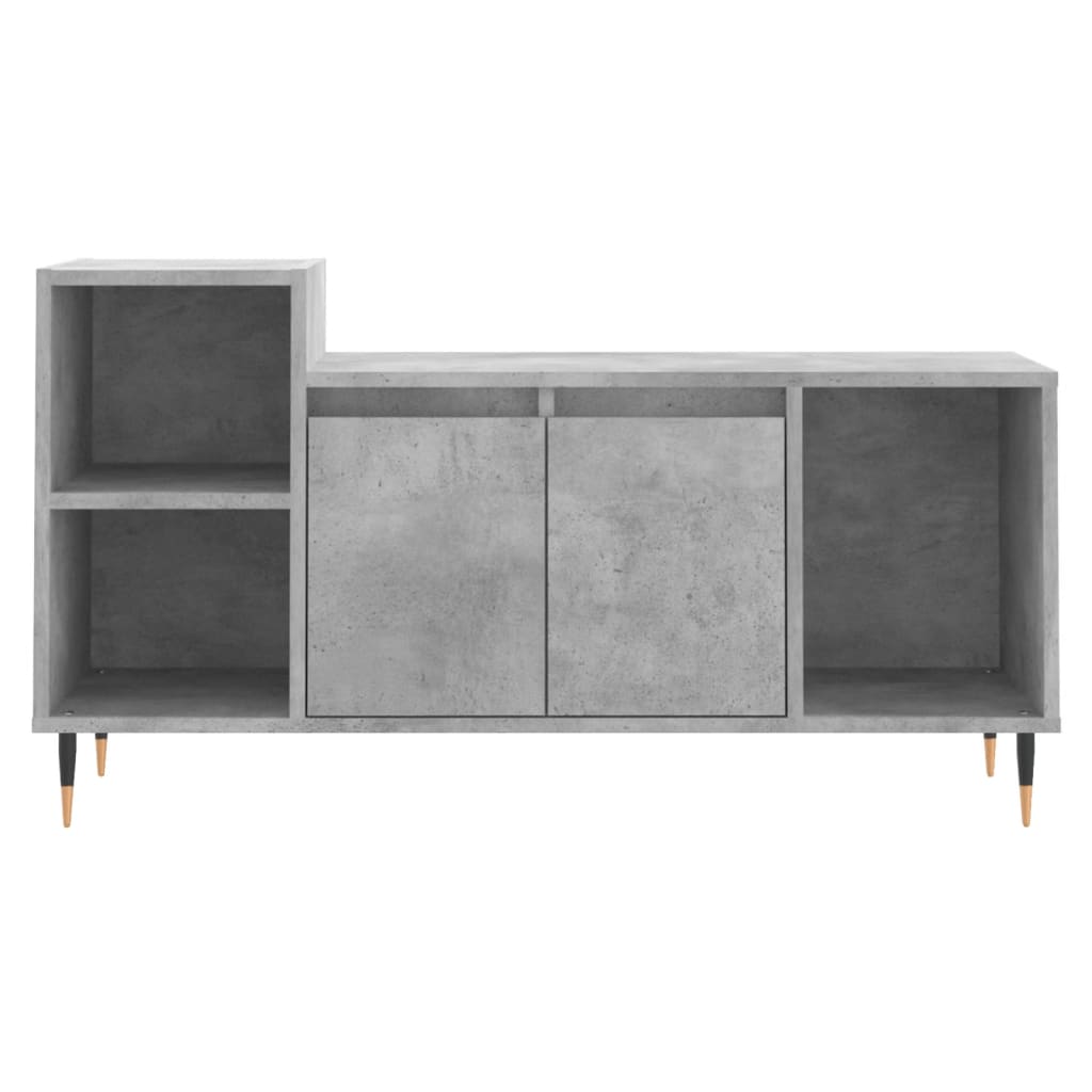 Betonszürke szerelt fa TV-szekrény 100 x 35 x 55 cm 5