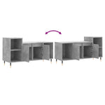 Betonszürke szerelt fa TV-szekrény 100 x 35 x 55 cm 9