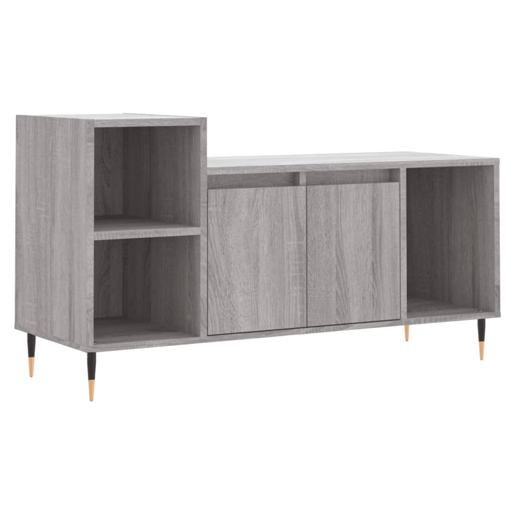 Szürke sonoma színű szerelt fa TV-szekrény 100x35x55 cm 2