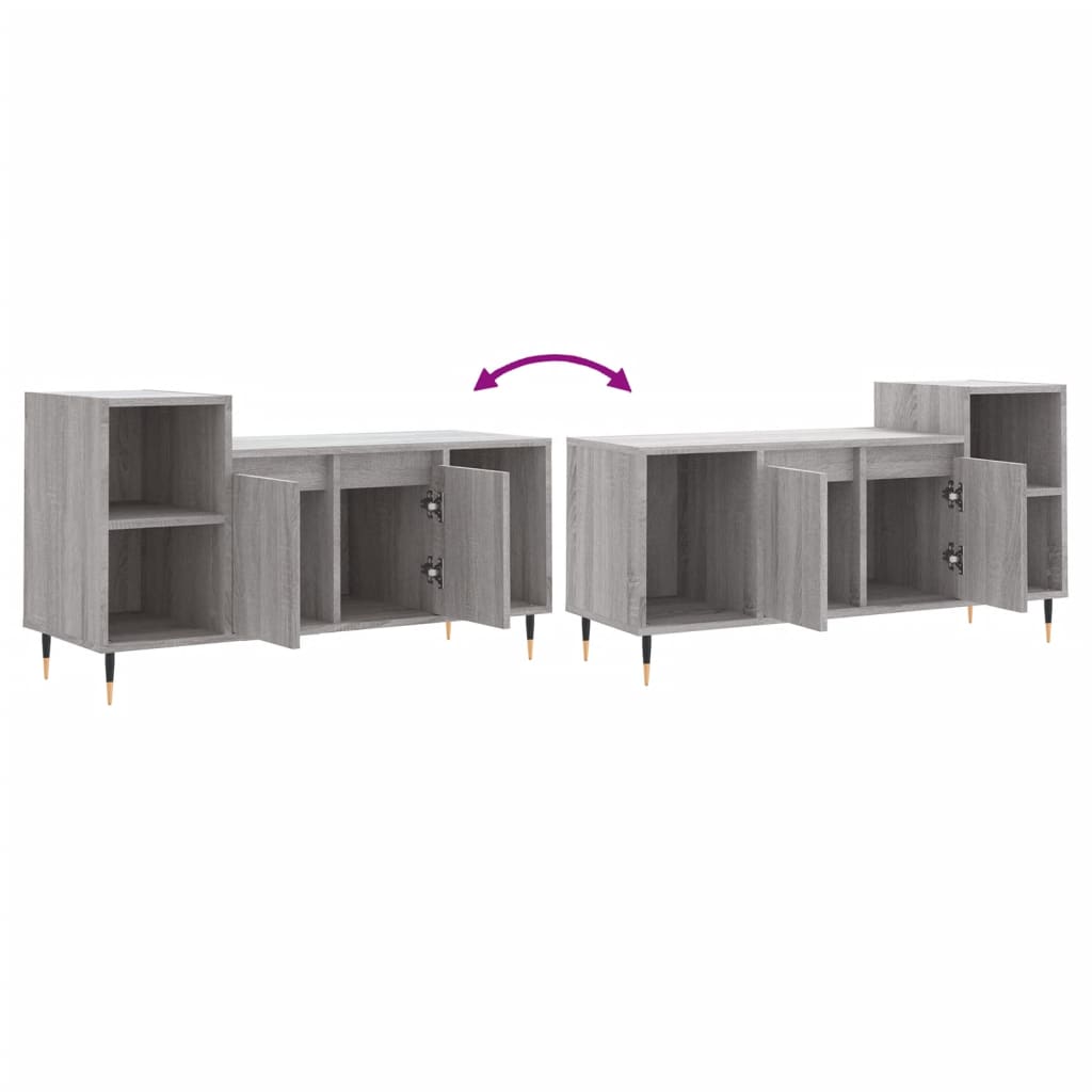 Szürke sonoma színű szerelt fa TV-szekrény 100x35x55 cm 9